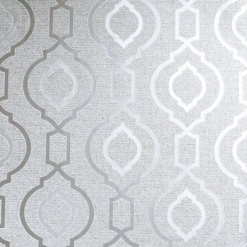 Arthouse Calico Trellis Grey Wallpaper 921400