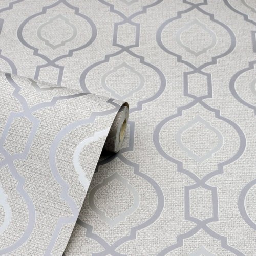 Arthouse Calico Trellis Neutral Wallpaper