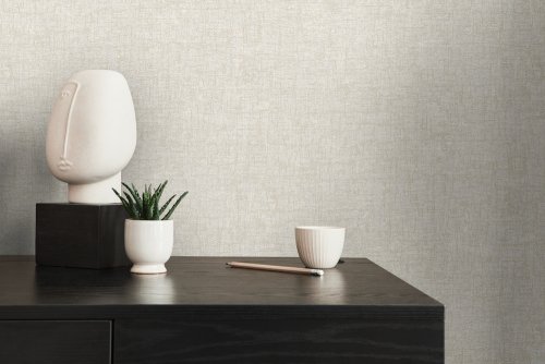 AS Creation Modern Texture Ivory Wallpaper Room