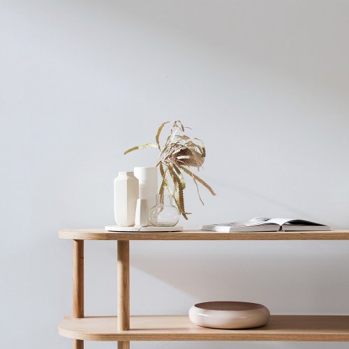 Interior room painted in Craig & Rose Anstruther Blue with restful, modern styling