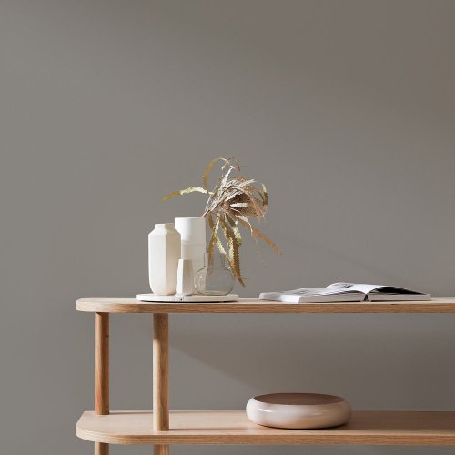 Interior room painted in Craig & Rose Chapelle with modernist or gallery-inspired styling