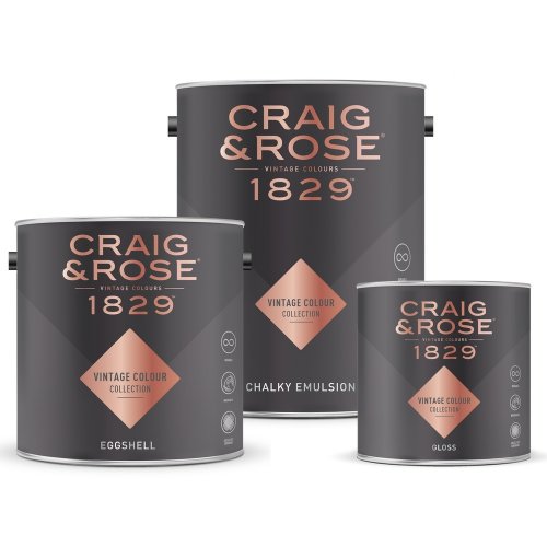 Craig & Rose Deep Sung Cream paint tins in various sizes