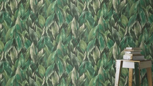 Curiosity Botanical Leaves Green Wallpaper