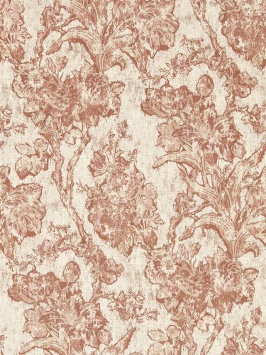 Sanderson Fringed Tulip Toile Putty Wallpaper Long