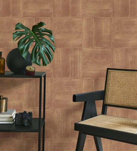 Decorline Jasper Terracotta Wallpaper Room