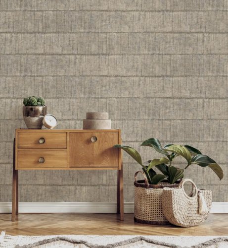 Decorline Blake Taupe Wallpaper Room