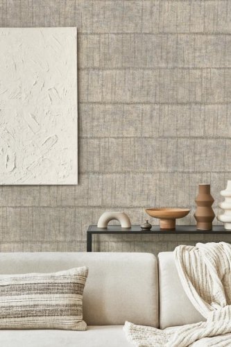 Decorline Blake Taupe Wallpaper Room 2