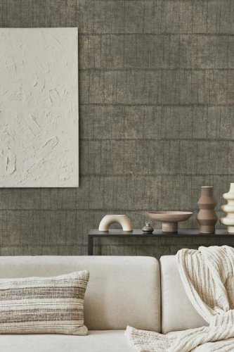 Decorline Blake Charcoal Wallpaper Room 2