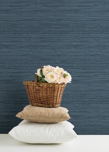 A Street Prints Barnaby Texture Blue Wallpaper Room 2