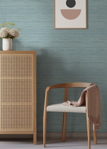 A Street Prints Barnaby Texture Blue Wallpaper Room 2