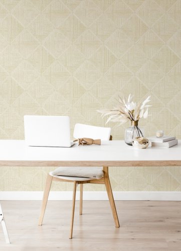 A Street Prints Cade Yellow Wallpaper Room