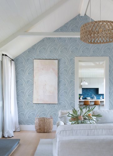 A Street Prints Farrah Blue Wallpaper Room