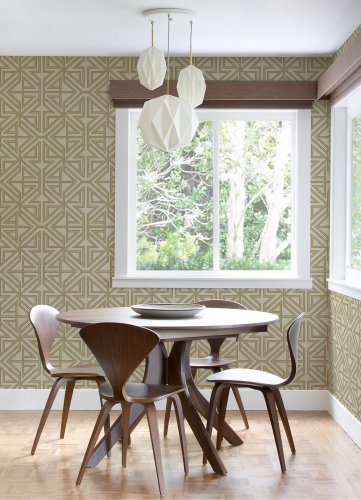 A Street Prints Kachel Golden Wallpaper Room