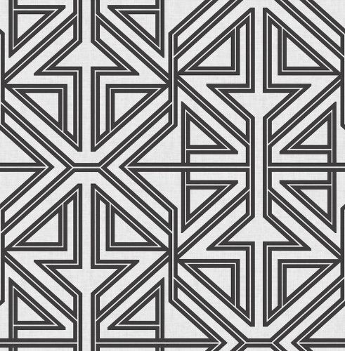 A Street Prints Kachel Black & White Wallpaper