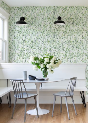 A Street Prints Leandra Green Wallpaper Room
