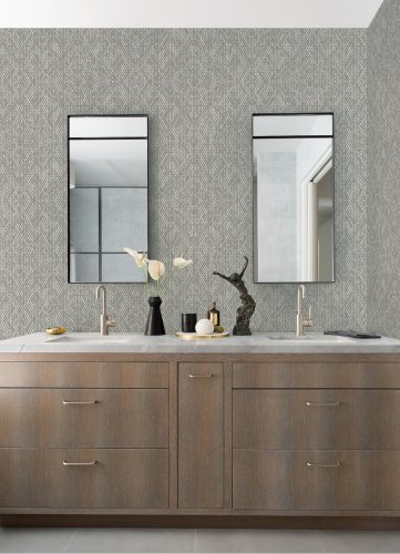 A Street Prints Felix Grey Wallpaper Room