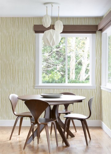 A Street Prints Nazar Ochre Wallpaper Room