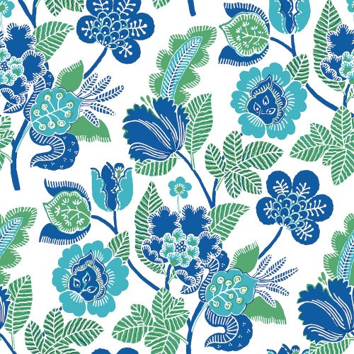 A Street Prints Jacobean Blue & Green Wallpaper