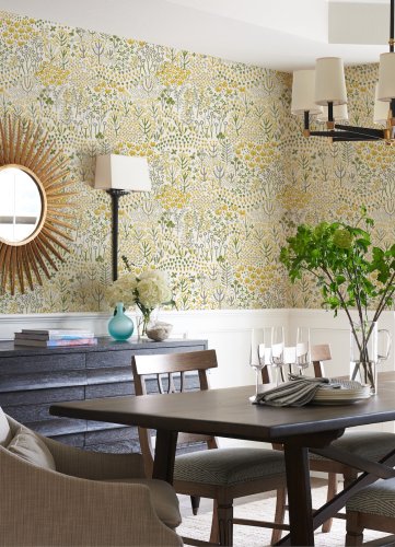 A Street Prints Pasture Yellow Wallpaper Room 2