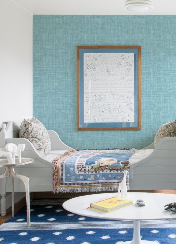 A Street Prints Texture Mid Blue Wallpaper Room