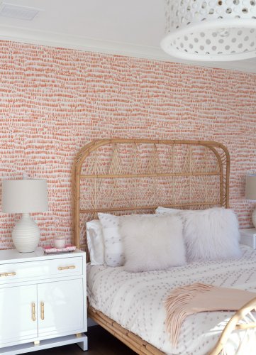 A Street Prints Rhunes Orange Wallpaper Room 2