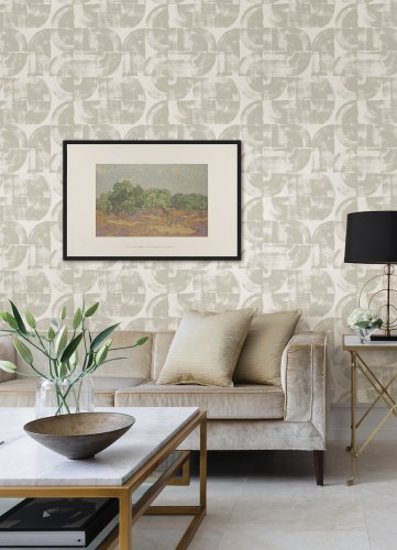 A Street Prints Giulietta Taupe Wallpaper Room 2