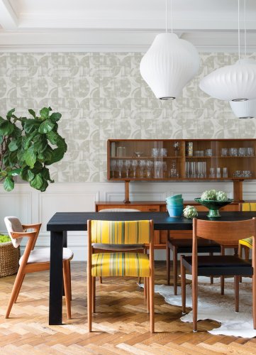 A Street Prints Giulietta Taupe Wallpaper Room