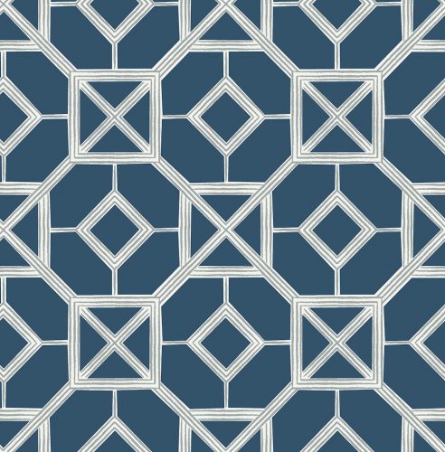 A Street Prints Livia Navy Wallpaper