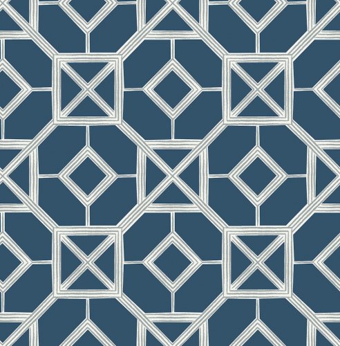 A Street Prints Livia Navy Wallpaper