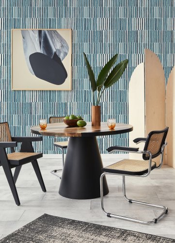 A Street Prints Sabah Teal Wallpaper room