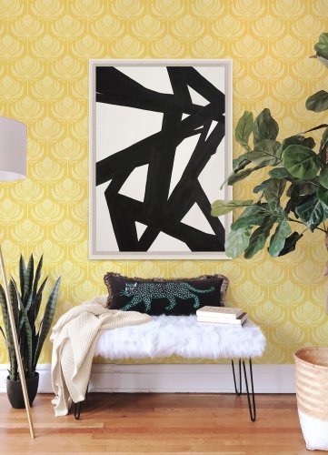 A Street Prints Palmier Yellow Wallpaper Room
