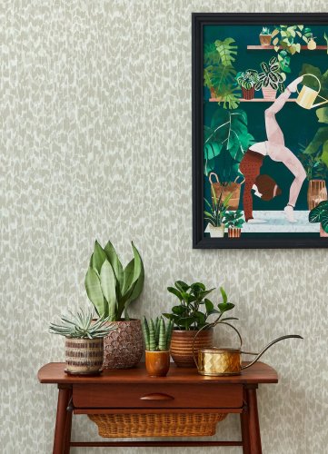 A Street Prints Flavia Sand Wallpaper Room