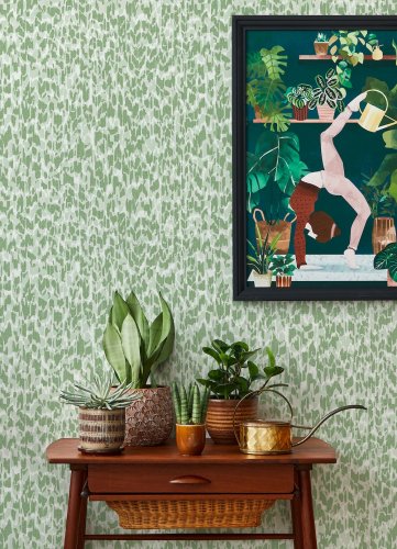 A Street Prints Flavia Green Wallpaper Room