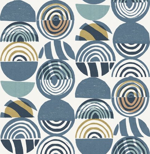 A Street Prints Mahe Blue Wallpaper