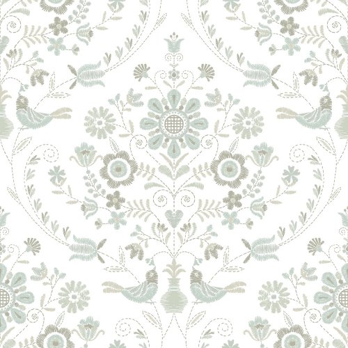 A Street Prints Britt Red & Blue Wallpaper
