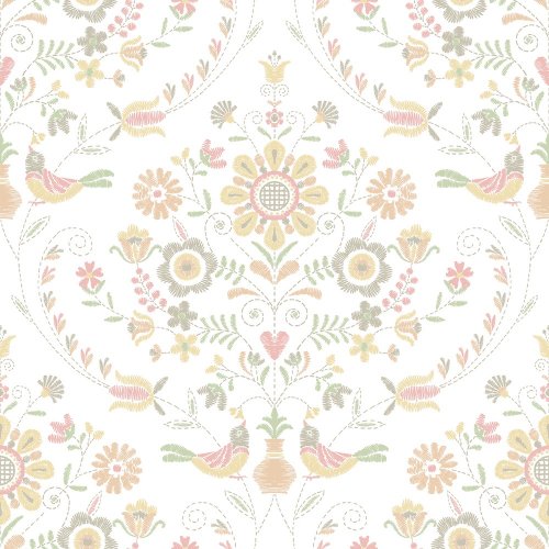 A Street Prints Britt Red & Blue Wallpaper