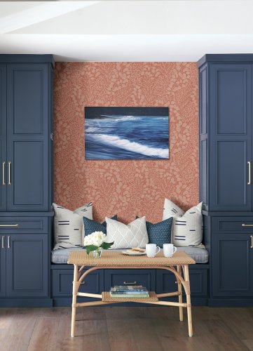 A Street Prints Elin Coral Wallpaper Room