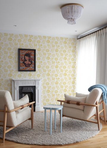 A Street Prints Inge Ochre Wallpaper Room