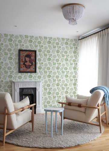 A Street Prints Inge Green Wallpaper Room