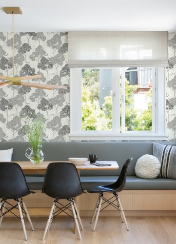 A Street Prints Lykke Black Wallpaper Room 2