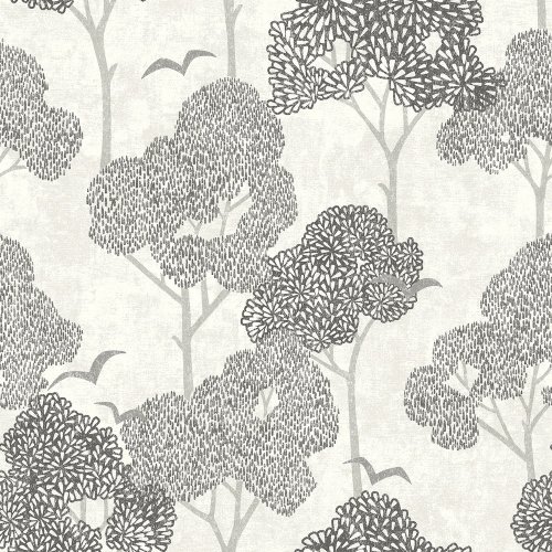 A Street Prints Lykke Black Wallpaper