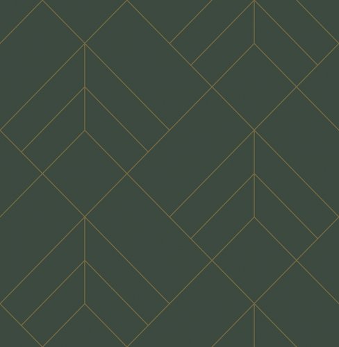 A Street Prints Sander Green & Gold Wallpaper