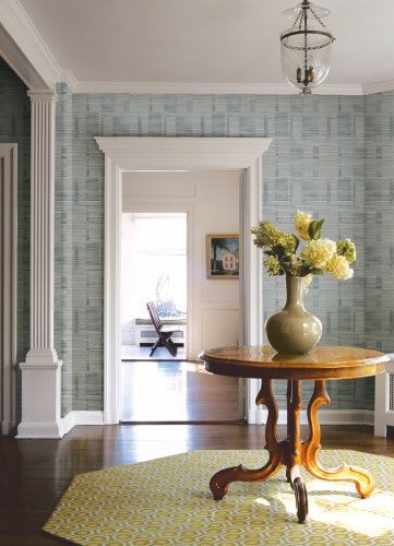 A Street Prints Callaway Mid Blue Wallpaper Room 2