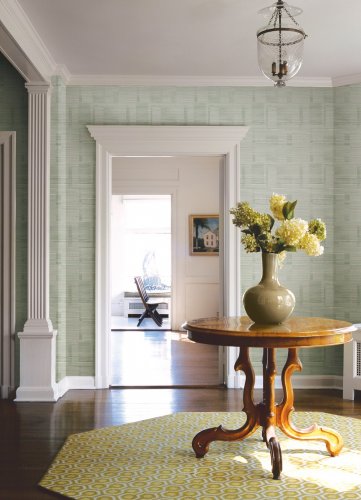 A Street Prints Callaway Green Wallpaper Room 2