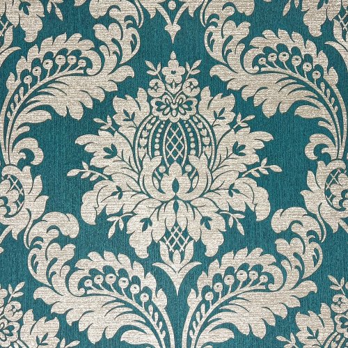 Graham & Brown Archive Damask Teal & Gold Wallpaper 119969