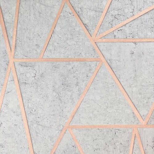 Grandeco Exposure Geo Grey/Rose GoldWallpaper EP3703 Grandeco Exposure Geo Grey/Rose GoldWallpaper EP3703