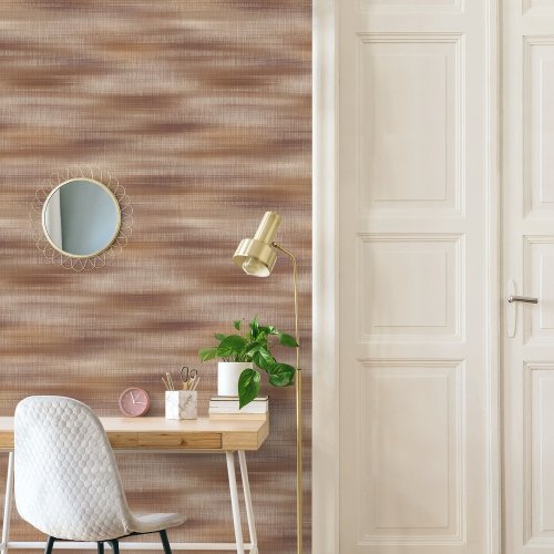 Grandeco Horizon Rust Wallpaper Room 2