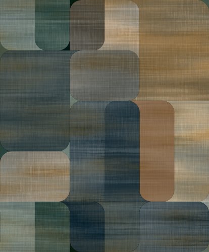 Grandeco Modem Geometric Teal & Navy Wallpaper