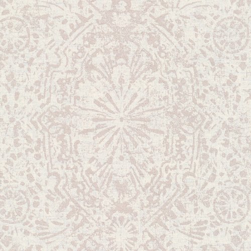 Grandeco Zareen White Wallpaper EE3101