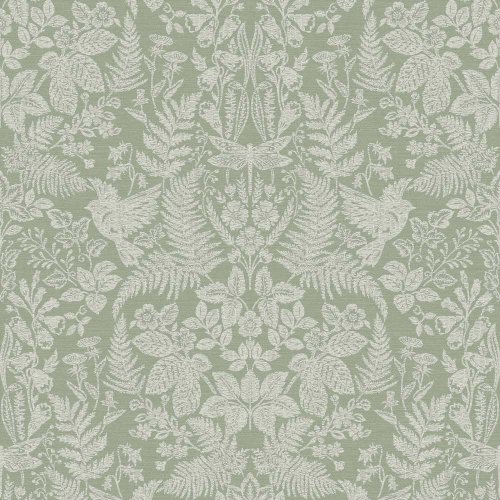 Holden Decor Woodland Stitch Sage Wallpaper